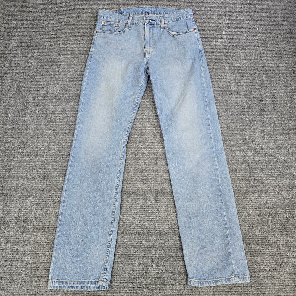 Levi's 559 Jeans Mens 33x34 Light Wash Blue Relaxed Straight Stretch Denim